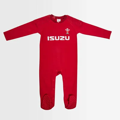 £9.99 • Buy Wales Rugby WRU Baby Full Babygrow Sleepsuit - Red - New