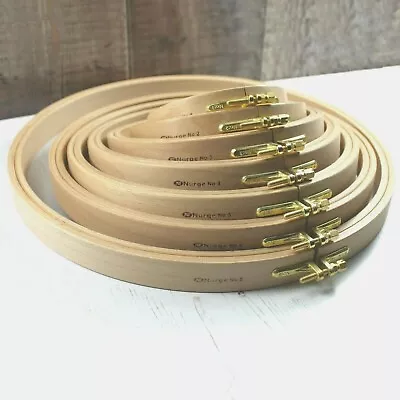 Nurge Wooden Embroidery Hoop Cross Stitch Beech Wood Ring In 8 Sizes 24mm Depth • £9.80