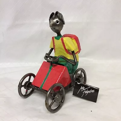 Manuel Felguerez  Boy In Scooter  W/ Tag Metal Sculpture • $140