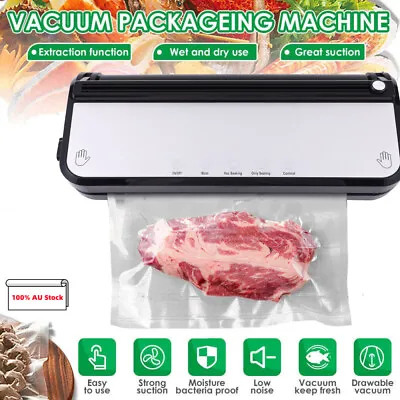 Vacuum Sealer Machine Fresh Food Storage Saver Bags Rolls With Built-in Cutter • $16.99