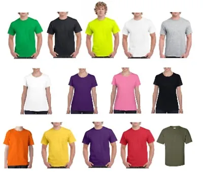 Gildan T-SHIRT Blank Plain Tee S - 2XL Small Big Men's Cotton Premium Quality • $13.46