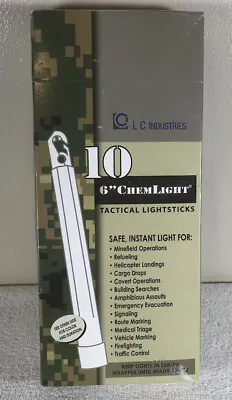 LC Industries ChemLight 6 Inch Yellow Box Of 10 Military Grade Glow Stick • $14.90