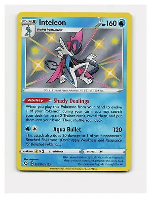 Inteleon SV027/SV122 Shining Fates Shiny Vault Holo Rare Pokémon TCG 2021 NM • $5.49