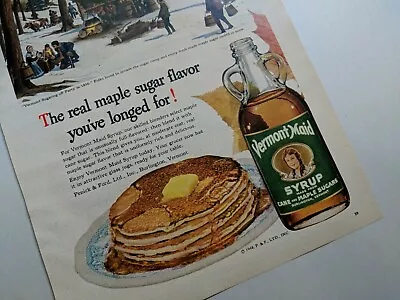 Vintage 1949 Vermont Maid Can & Maple Syrup Original Magazine Ad • $12.50