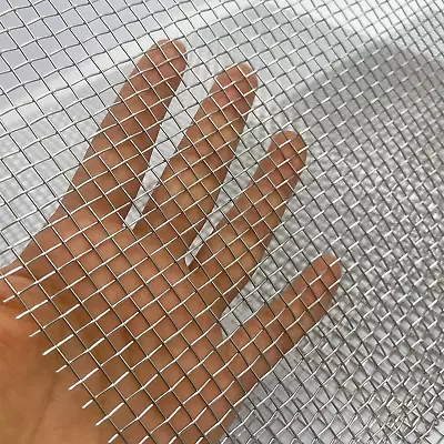Stainless Steel Woven Wire Mesh Roll Metal Mesh Sheet Screen Window Mesh Square • $23.77