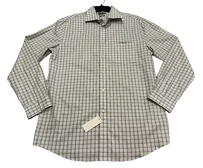 NEW Michael Kors Men's Regular Fit LS Dress Shirt Steel Size 16-16.5 34-35 NWT • $17.49