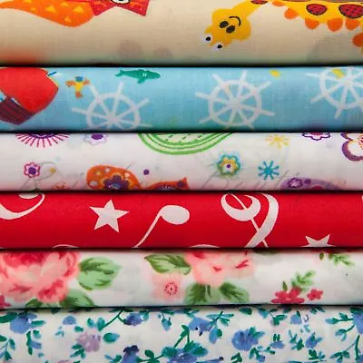 Poly/Cotton Printed Kids Floral Quality Material Dress Making Fabric Per Metre   • £3.50