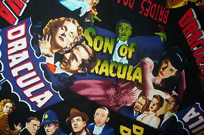 Dracula Fabric Movie Monster 14  X 44    Robert Kaufman Retired  Bela Lugosi • $16