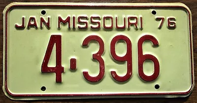 MISSOURI License Plate 1975 1976 Low #4-396 • $34.95