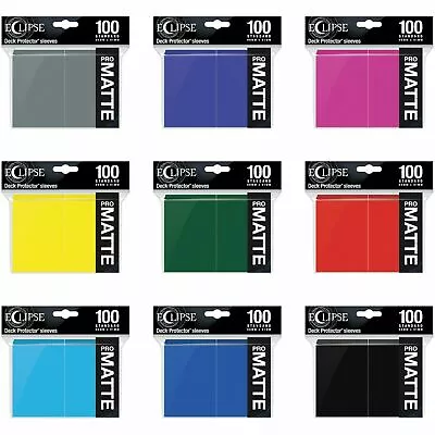 100 X Eclipse MATTE Standard Card Sleeves [ Ultra Pro ] For Magic MTG & Pokemon • £11.98