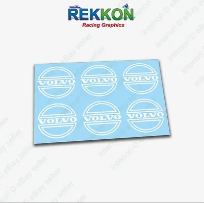 X6 2 1/8  55mm VOLVO White Decals Stickers Wheel Center Cap Hub Rim 240 740 960 • $11.70