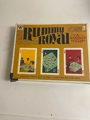 Vintage 1965 Rummy Royal Card Board Game Set By Whitman #4804 Complete • $10.99