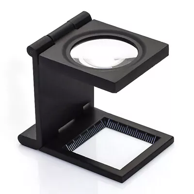 10 X Three Fold Magnifier Zinc Alloy Magnifying Glass Metal Magnifier Appraisal • $12.68