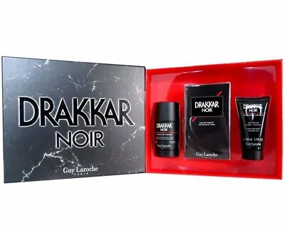 Drakkar Noir By Guy Laroche Cologne For Men 3pc SET 3.4 Oz EDT Spray + Deo + Gel • $39.99