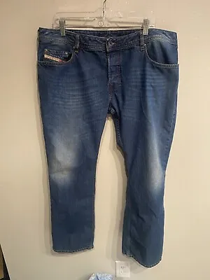 Diesel Jeans Men's 38x30 Zatiny Regular Bootcut Jeans Button Fly Blue Denim • $44.99
