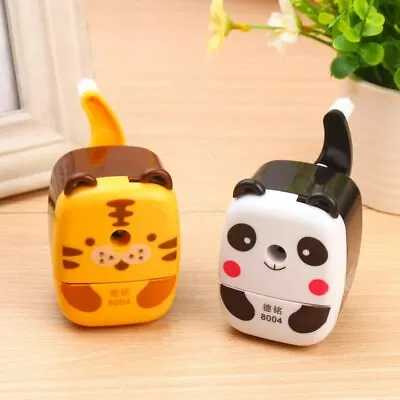 Cute Cartoon Animals Pencil Sharpener Panda Hand Crank Manual Pen Cutter T W02 • £3.89