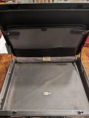 Vintage Samsonite Delegate Hard Shell Business Briefcase Black W KEY • $51.99