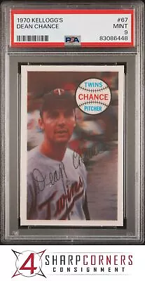 1970 Kellogg's #67 Dean Chance Twins Psa 9 B3851121-448 • $16.99