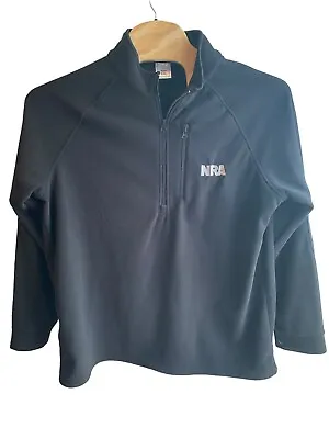 NRA Men's 1/4 Zip Pullover Size 2XL Black Fleece Sweater Embroidered • $17.70