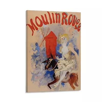 Paris Moulin Rouge Cabaret Canvas Poster Living Room Decor Home Decor Art Modern • $25