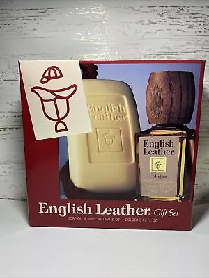 English Leather Gift Set Soap On A Rope 6oz & Cologne 1.7oz Vintage Formula MEM • $27.99