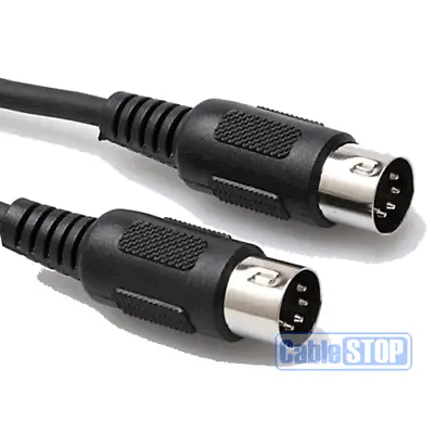 5 PIN MIDI DIN MALE PLUG To PLUG CABLE 75cm 1m 1.2m 1.5m 2m 2.5m 3m 5m 6m • £4.97