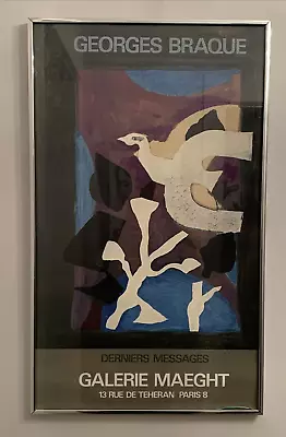 Georges Braque Derniers Messages Galerie Maeght Lithograph Poster Circa 1960 • $160