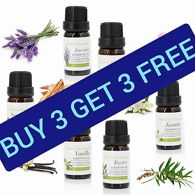 Essential Oil 100% Pure Natural Burner Diffuser Fragrance Aroma BUY 3 Get 3 Free • £6.99