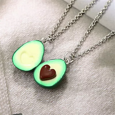 Polymer Clay Matching Lovers Couple Avocado Pendant Charm Jewelry Necklace Gifts • $4.61