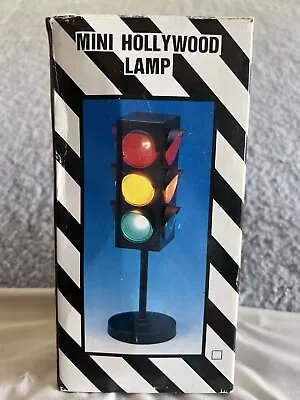 Vintage Traffic Stop Light Desk Lamp - Missing Post (bottom Part) But WORKS. • $13