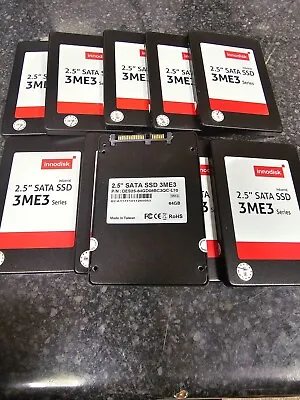 10PCS Innodisk 2.5  Sata3 SSD 64GB SATA III All Tested UK Ship Only • £27.99