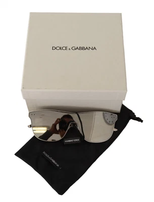 $192.06 • Buy DOLCE & GABBANA Sunglasses DG2174 Metal Frame Silver Lenses Mirror Full Rim