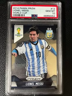 Lionel Messi Argentina 2014 Panini Prizm World Cup #12 PSA 10 GEM MT • $174.99