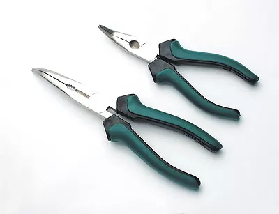 Mannesmann 1x Long Nose Plier Bent  160mm C60 Tool Steel High Quality VPA GS TUV • £7.99