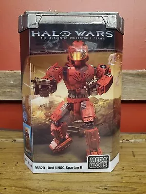 Mega Bloks Red UNSC Spartan II Halo Wars Action Figure Building Set 96820 Sealed • $48