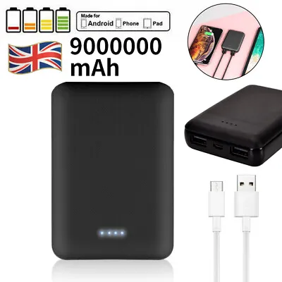 9000000mAh Power Bank Portable Fast Charger Battery Pack 2 USB For Mobile Phone • £3.99