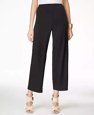 Alfani Womens Size Small Soft-Knit Dressing Culottes Pants Deep Black $59 • $39.99