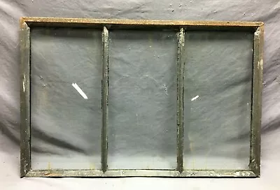 Antique 3 Lite Casement Sash 21x32 Industrial Steel Factory Black Window 623-21B • $120