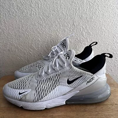Nike Air Max 270 White Black Athletic Running Shoes AH8050-100 Men’s Size 13 • $13.99