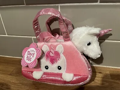 BNWT AURORA Unicorn Fancy Pals Peek-a-Boo Pink & White Pet Carrier 8'' 20cm 🦄 • £10