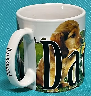 Dachshund Mug Dog Americaware Ceramic Coffee Cup Embossed Letters Plus Free Toy • $10