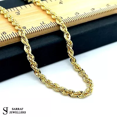 9ct Yellow Gold Rope Chain 3.5mm Wide Necklace ALL SIZE Hallmarked Brand New*** • £369.90