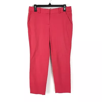 J. Crew Cafe Capri Women's Size 2 Coral Cropped Stretch Cotton Blend Pockets • $29.99