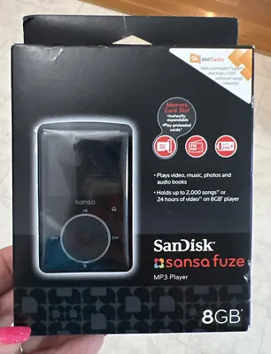 SanDisk Sansa Fuze Black ( 8 GB ) Digital Media Player MP3 PLAYER  NIB Sealed • $235