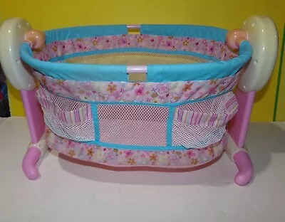 Fisher Price Tolly Tots Little Mommy Rocking Bassinet Baby Doll Toy • $25.48