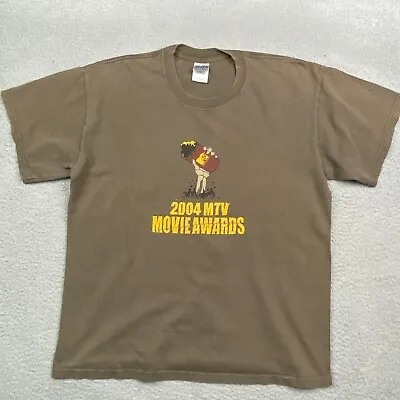 MTV Movie Awards Shirt Mens Large Brown Cotton Music 2004 Crew Culver City Faded • $30