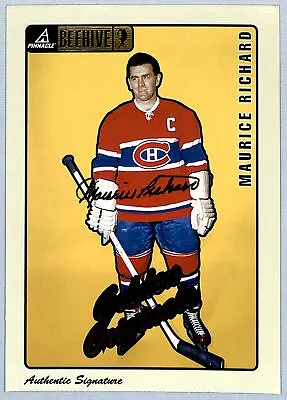 1997-98 Pinnacle Beehive 5X7 Maurice Richard Auto #61 Montreal Canadiens • $173.07