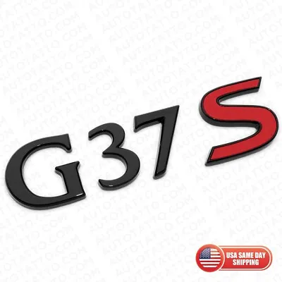 For Infiniti G37s Rear Trunk Letter Badge Emblem Nameplate Sport Gloss Black • $39.99