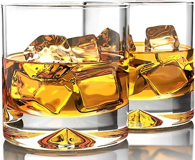 MOFADO Crystal Whiskey Glasses - Classic - 12oz (Set Of 2) - Hand Blown Crystal  • $25