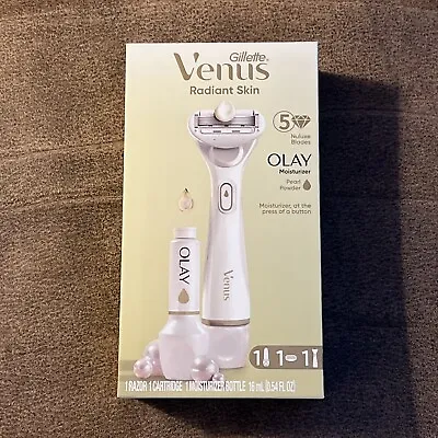 Venus Radiant Skin With Olay Moisturizer Pearl Powder Razor Starter Kit Sealed • $12